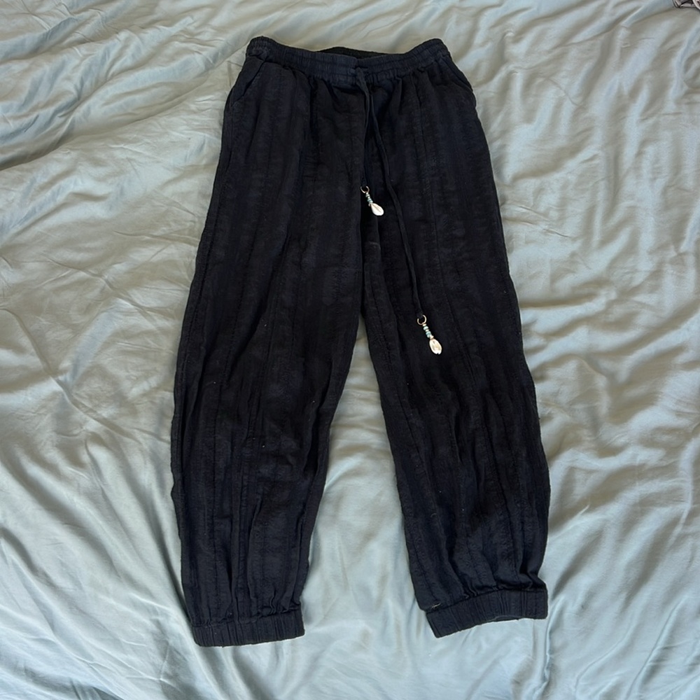 Seafolly Black Joggers with Elastic Waistband